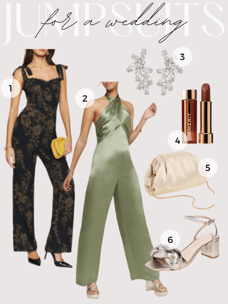 Styling a jumpsuit for a cocktail attire wedding