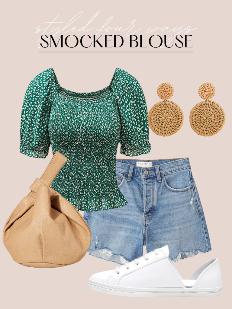 Smocked blouse outfit for summer