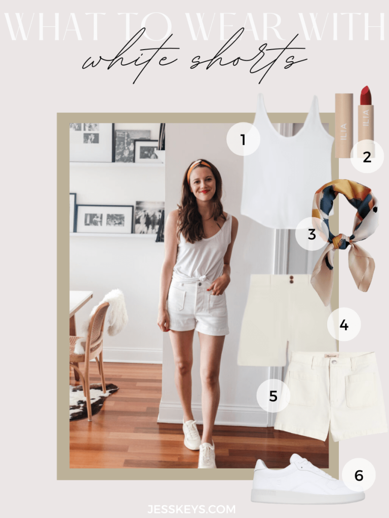 Monochrome White Shorts Outfit | What to wear with white shorts