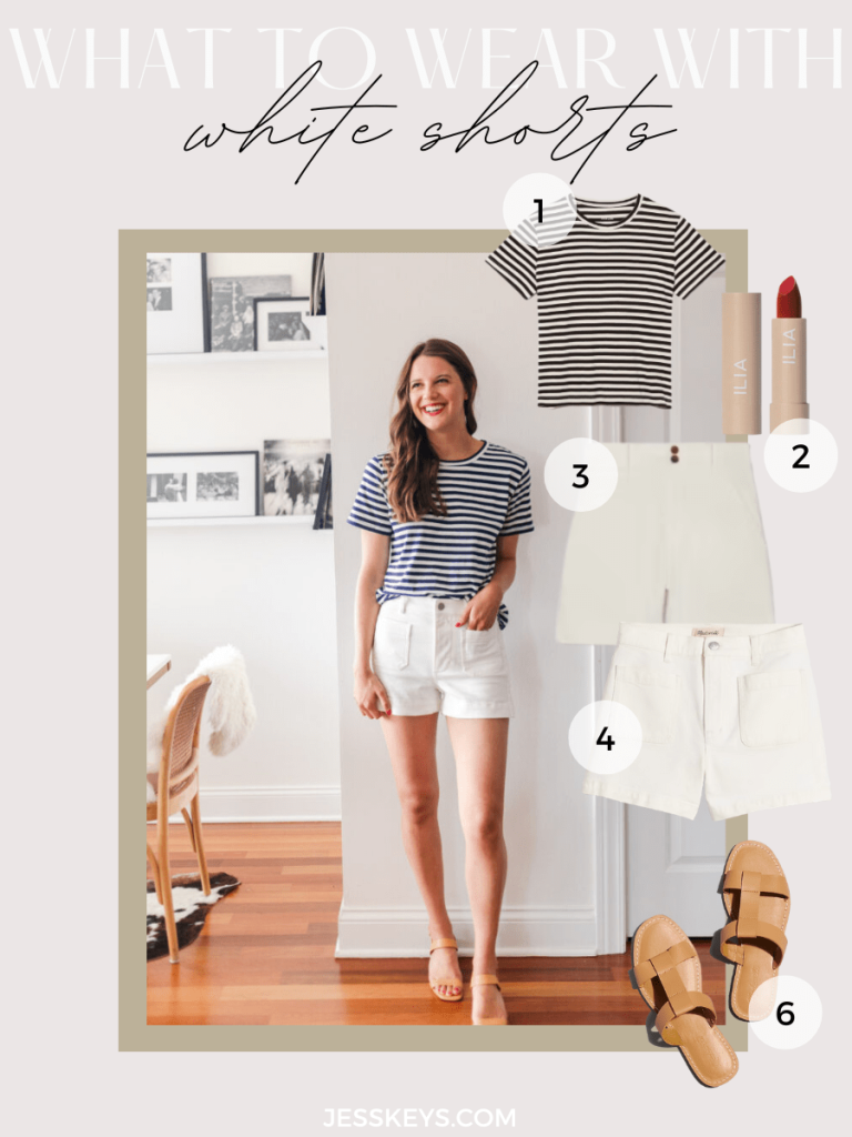 Neutral White Shorts Outfit