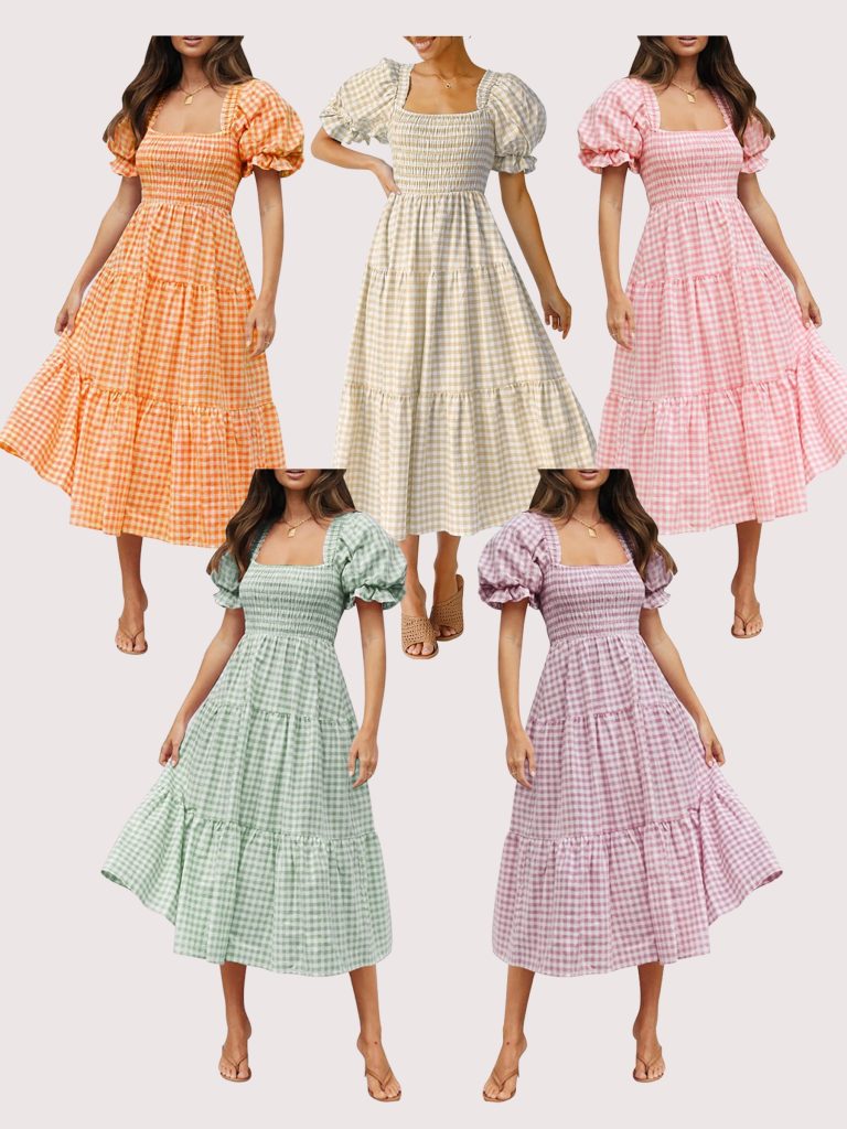 Amazon gingham smocked summer dresses