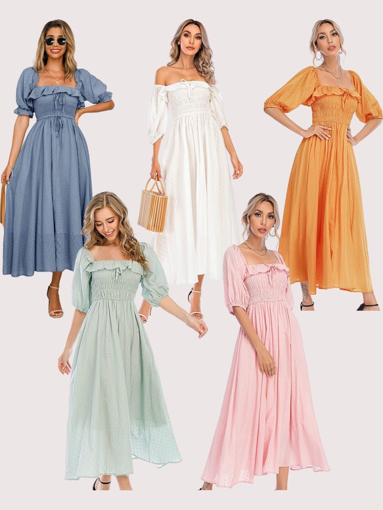 Amazon ruffle summer dress colors