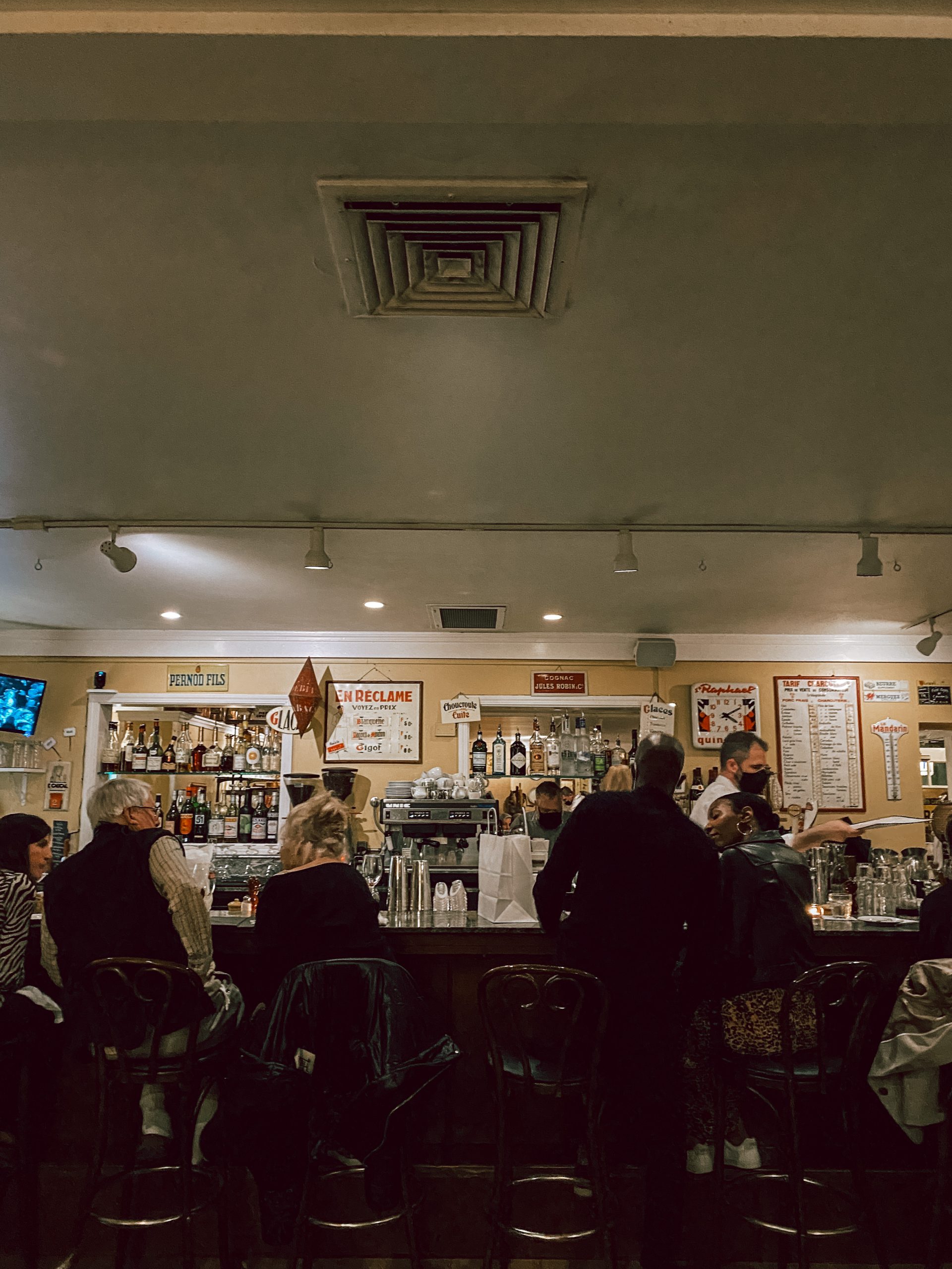 The bar at Bistro Jeanty 