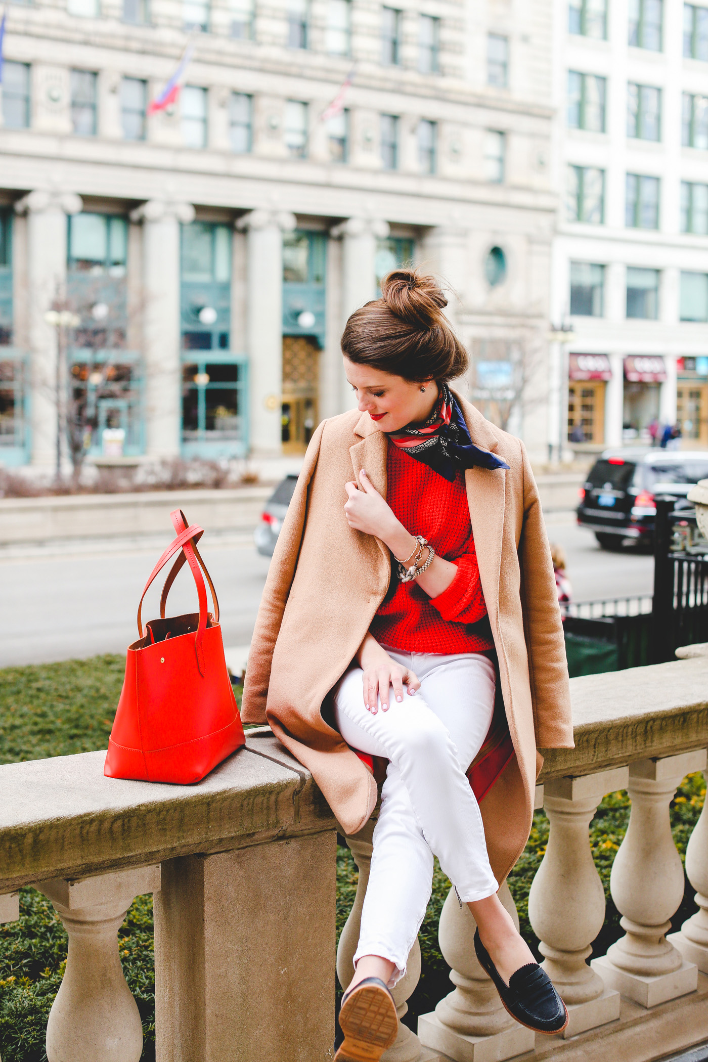 Red, white, blue, and camel are one of my favorite color combinations