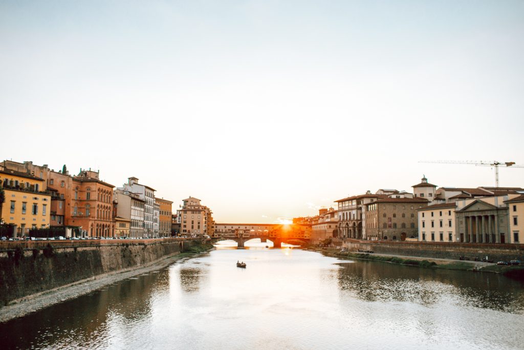 Sunset over the Ponte Vecchio