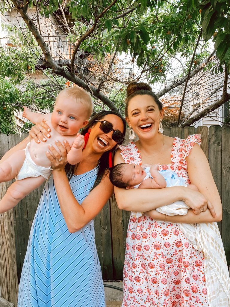 Jess and friend Kate with their babies