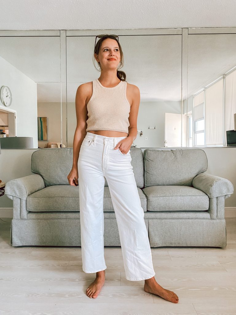 Tank Top and White Jeans