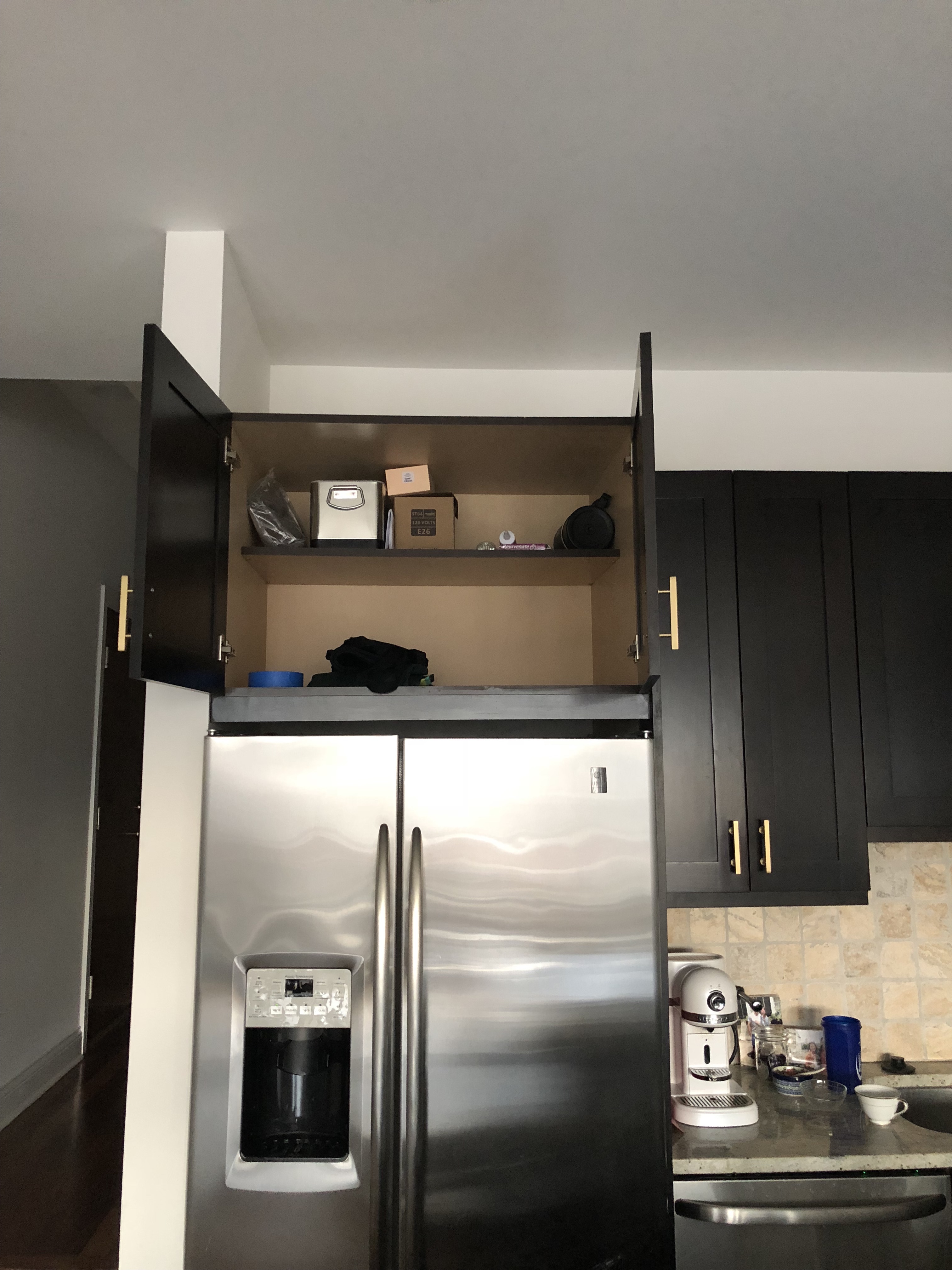 Above the fridge storage: Before–the worst use of space ever in history