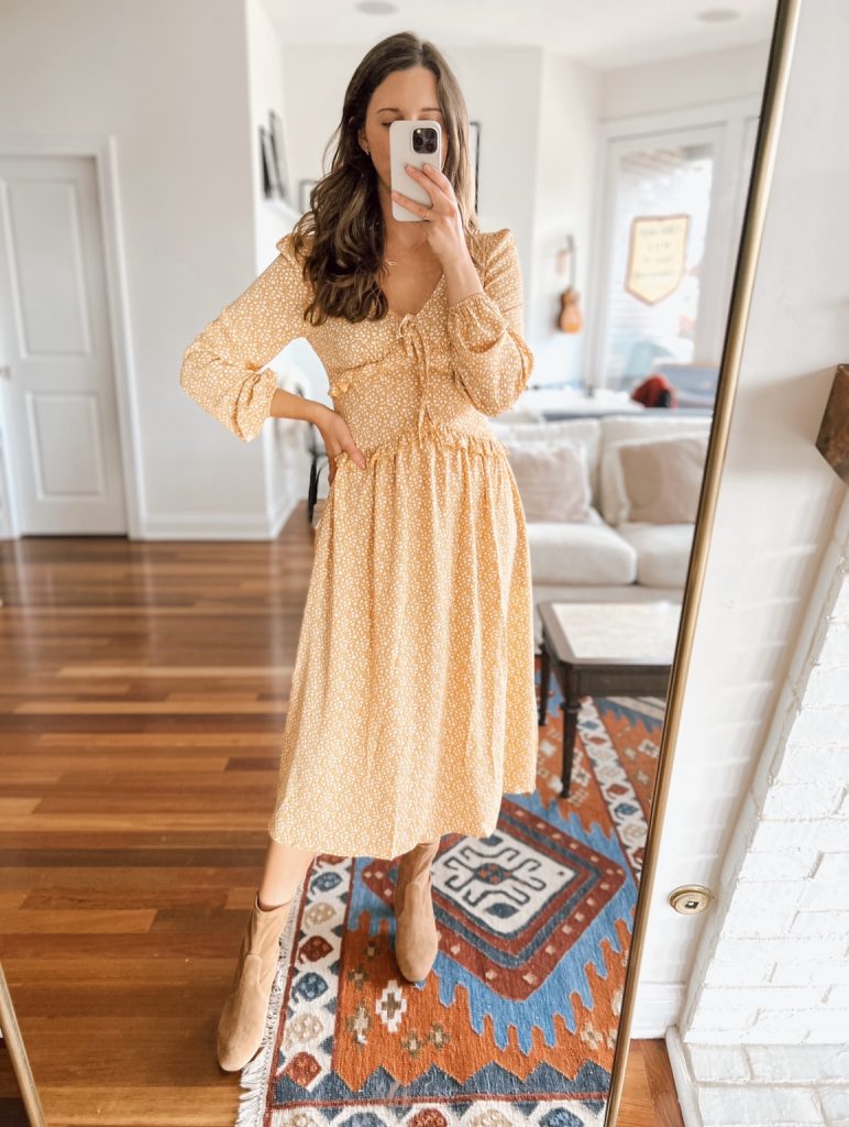 Amazon Long Sleeve Midi Dress