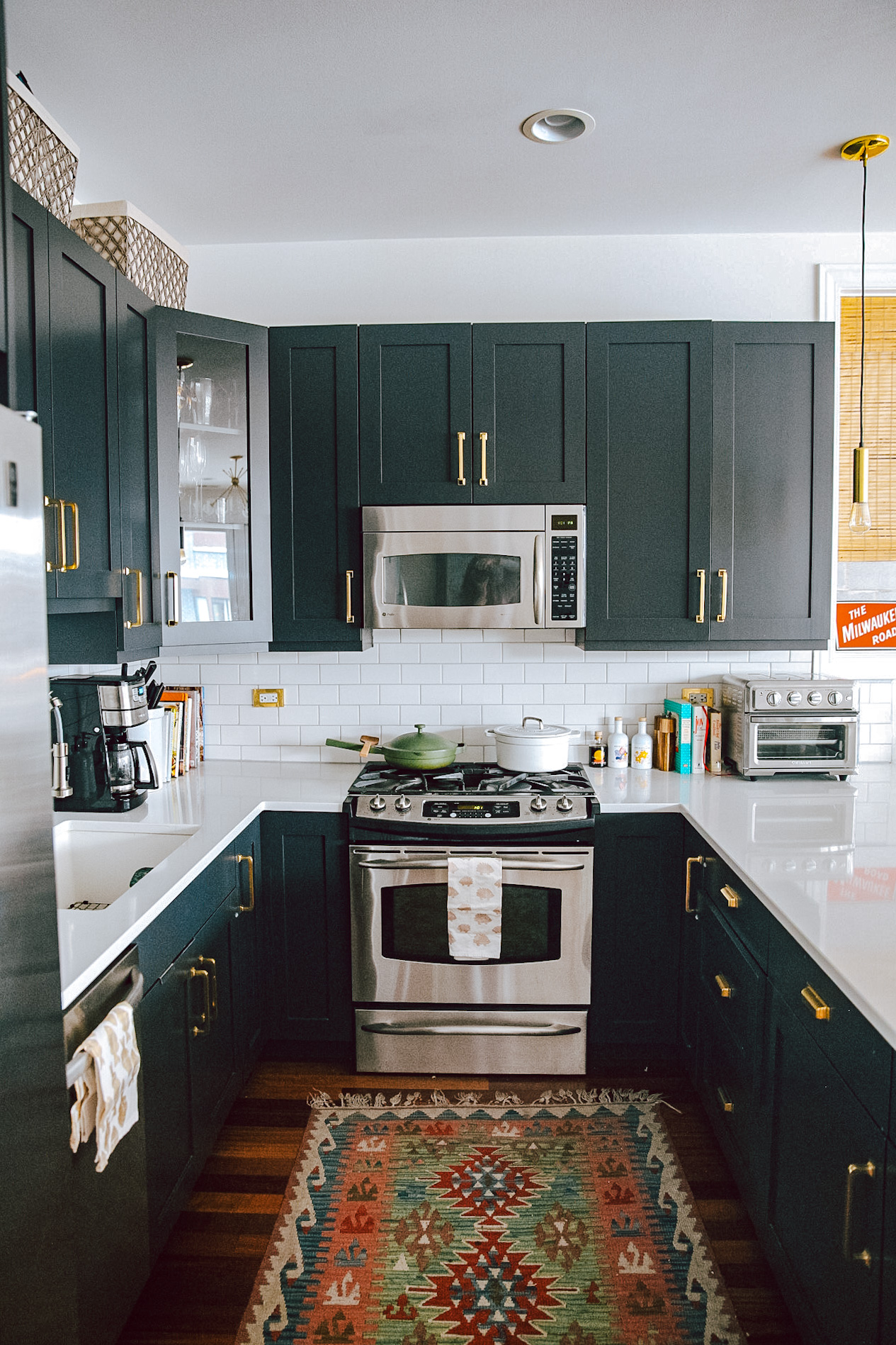 benjamin-moore-midnight-oil-cabinets | Our New Kitchen! Before/After, and all about our remodel