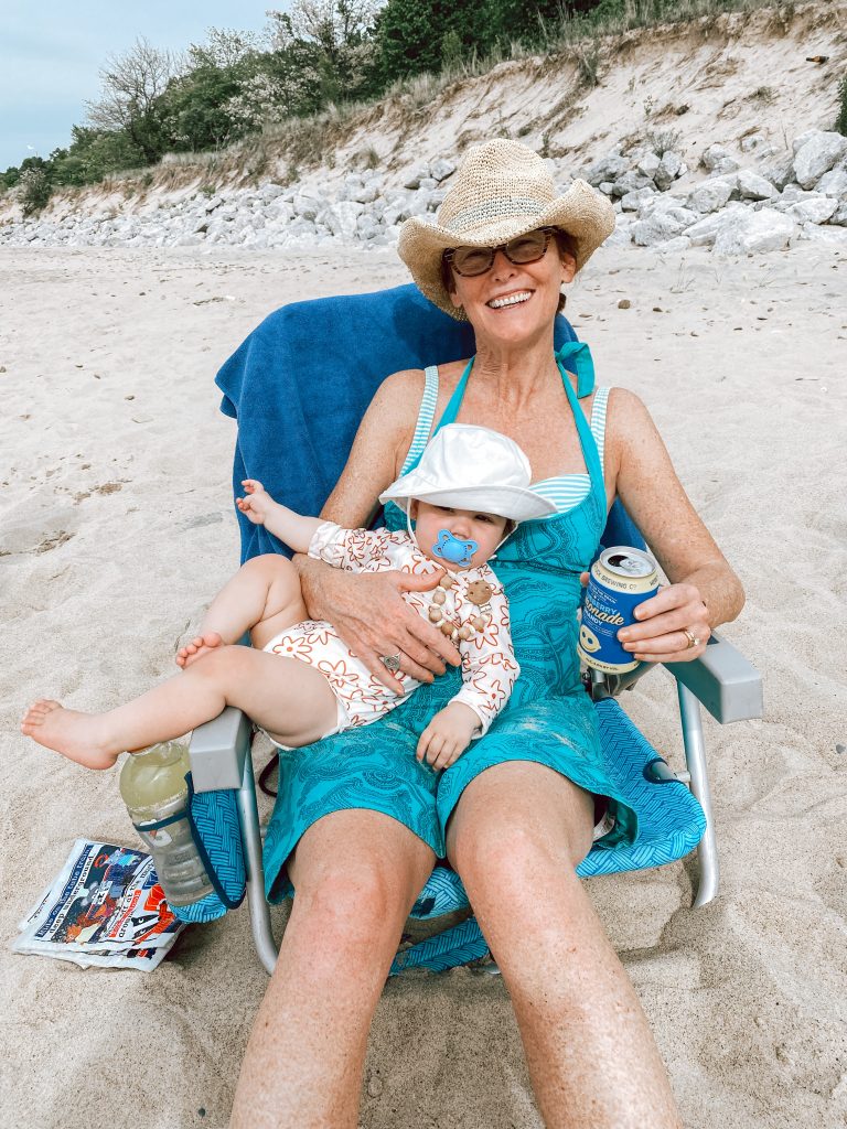 grandma and baby at the beach | Lake House Weekend