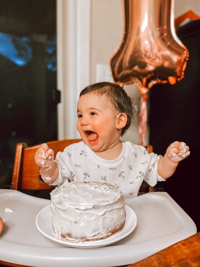 Baby and smash cake