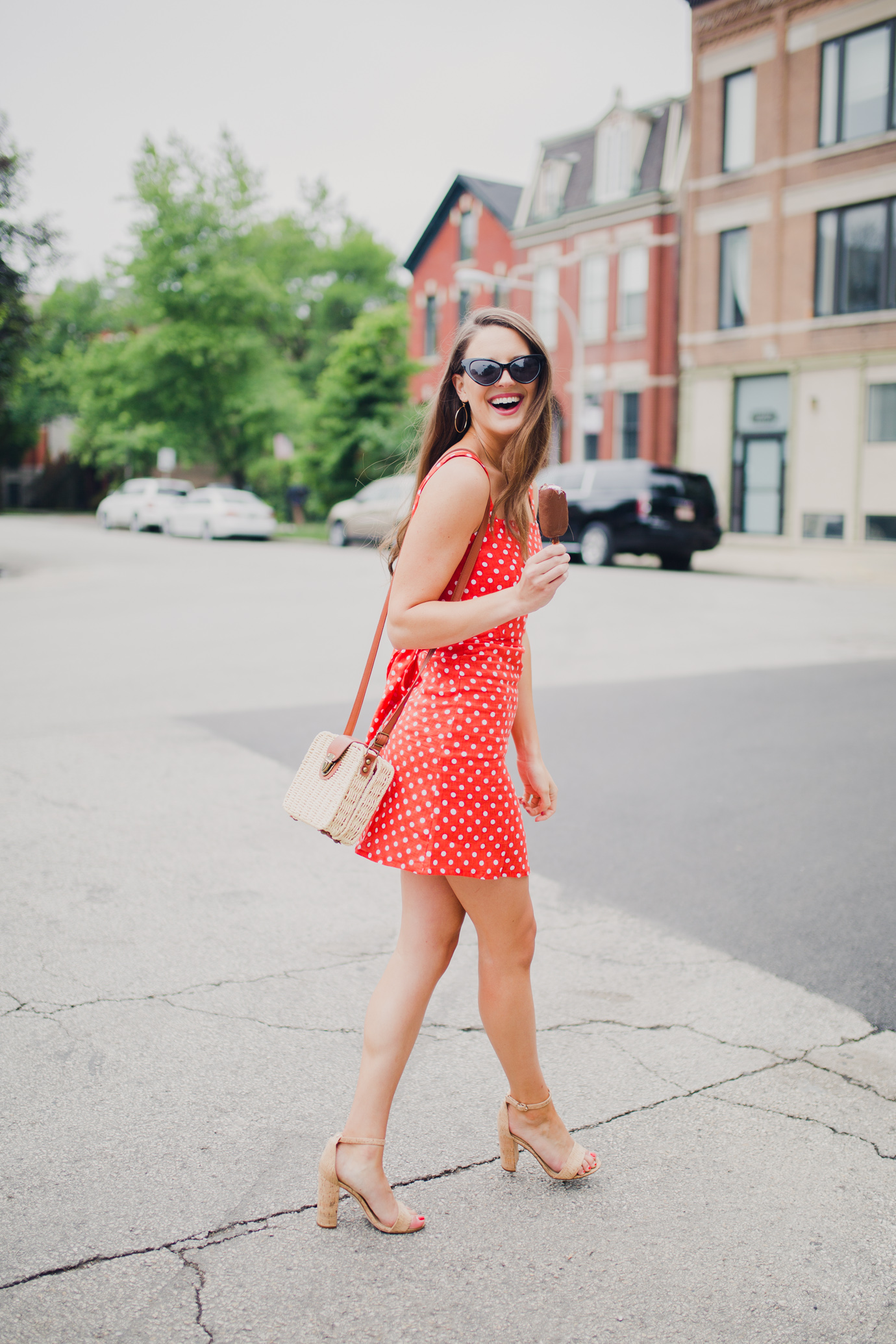 FAITHFULL THE BRAND - Stepper Dress - Red Polka Dot - The Golden Girl Dress