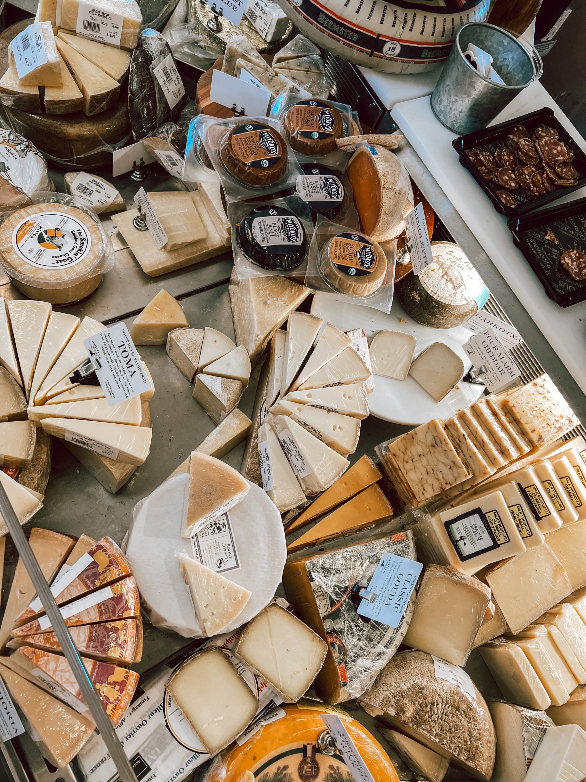 The cheese selection at Oakville Grocery