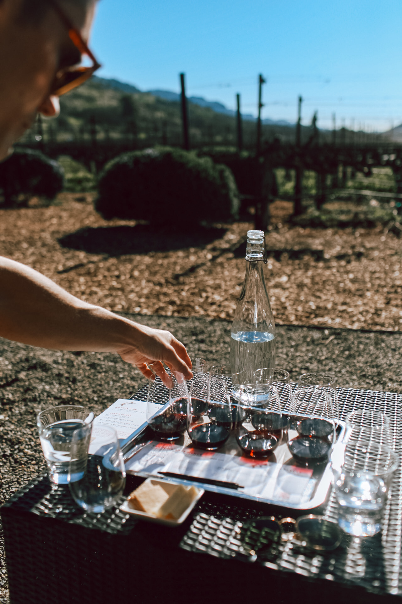 Paraduxx wine tasting flight | Weekend in Napa Guide