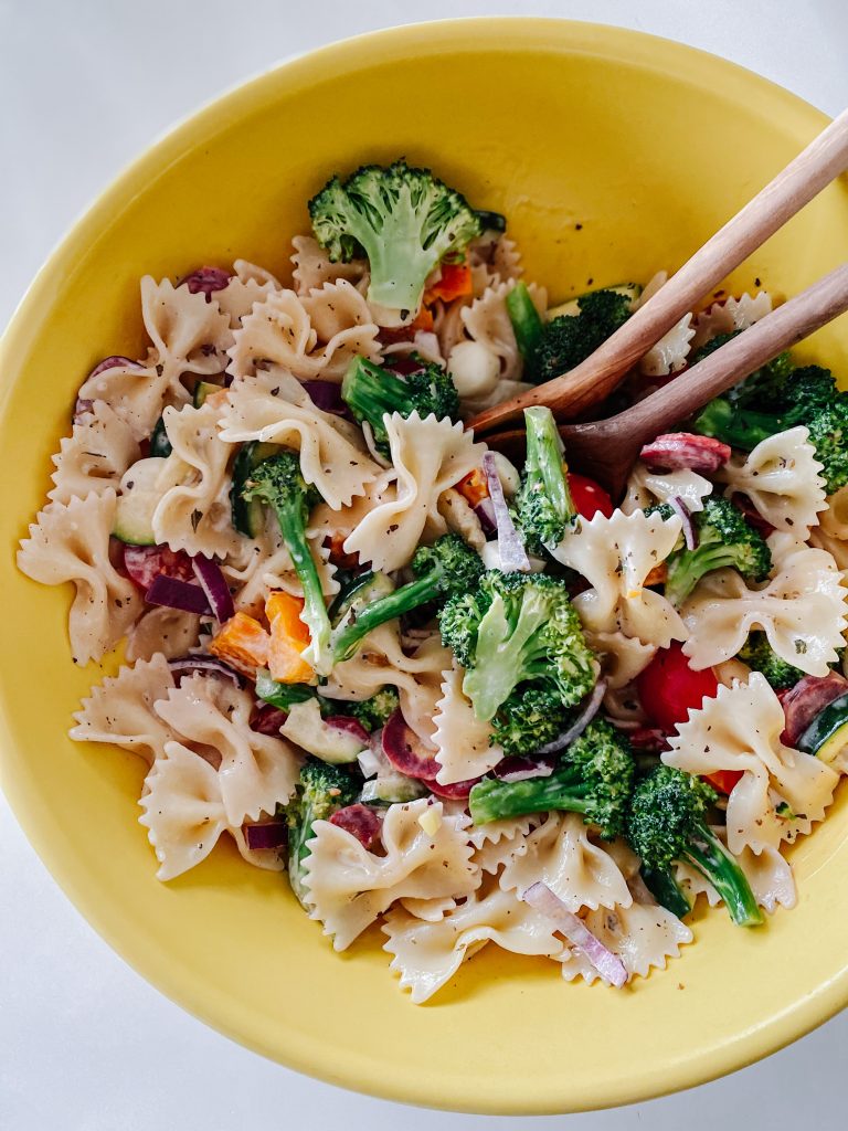 How to make Pasta salad out of whatever you have in the fridge!