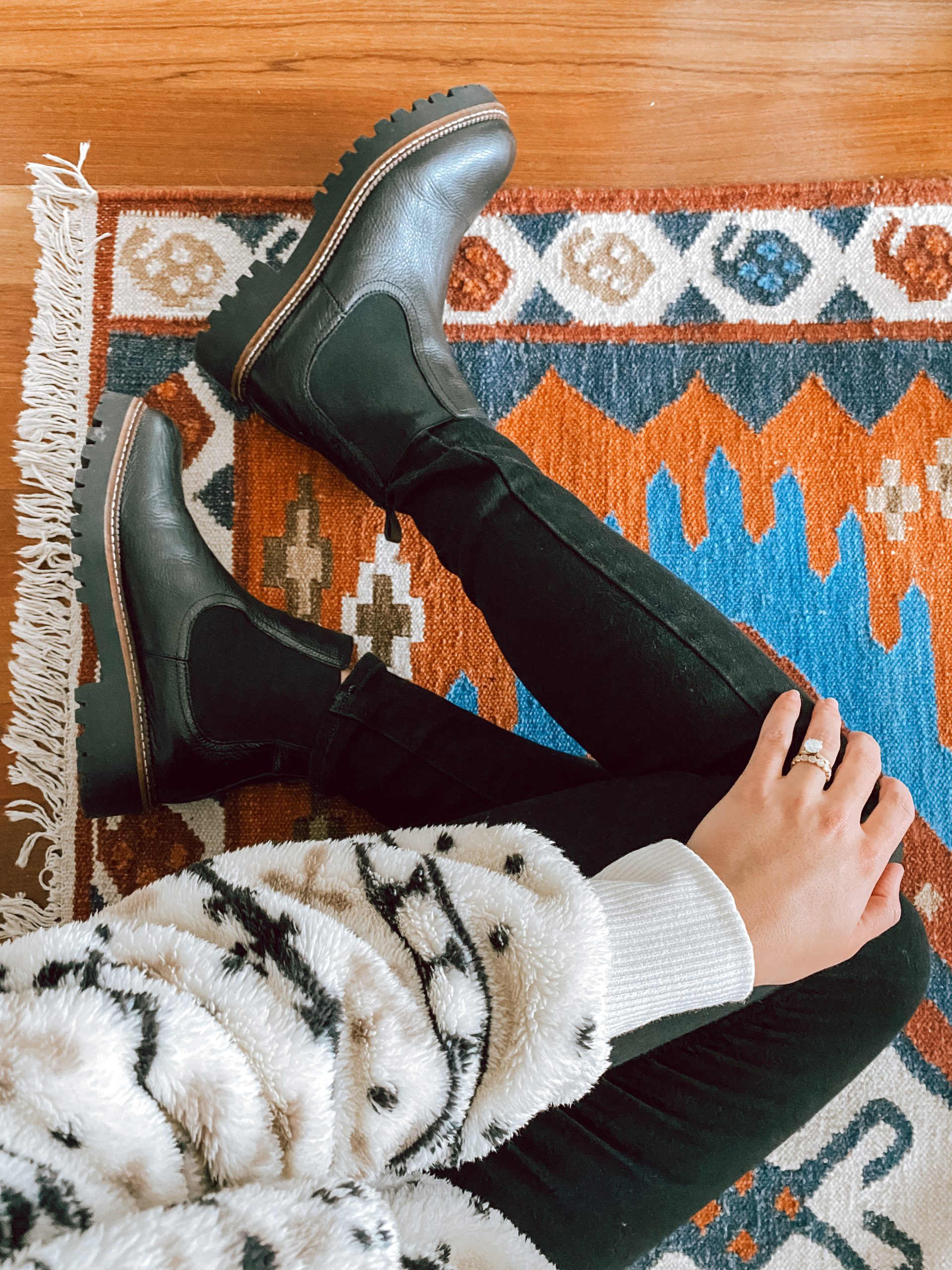 water-resistant lug sole Chelsea boots | Things to do in Chicago in the Winter