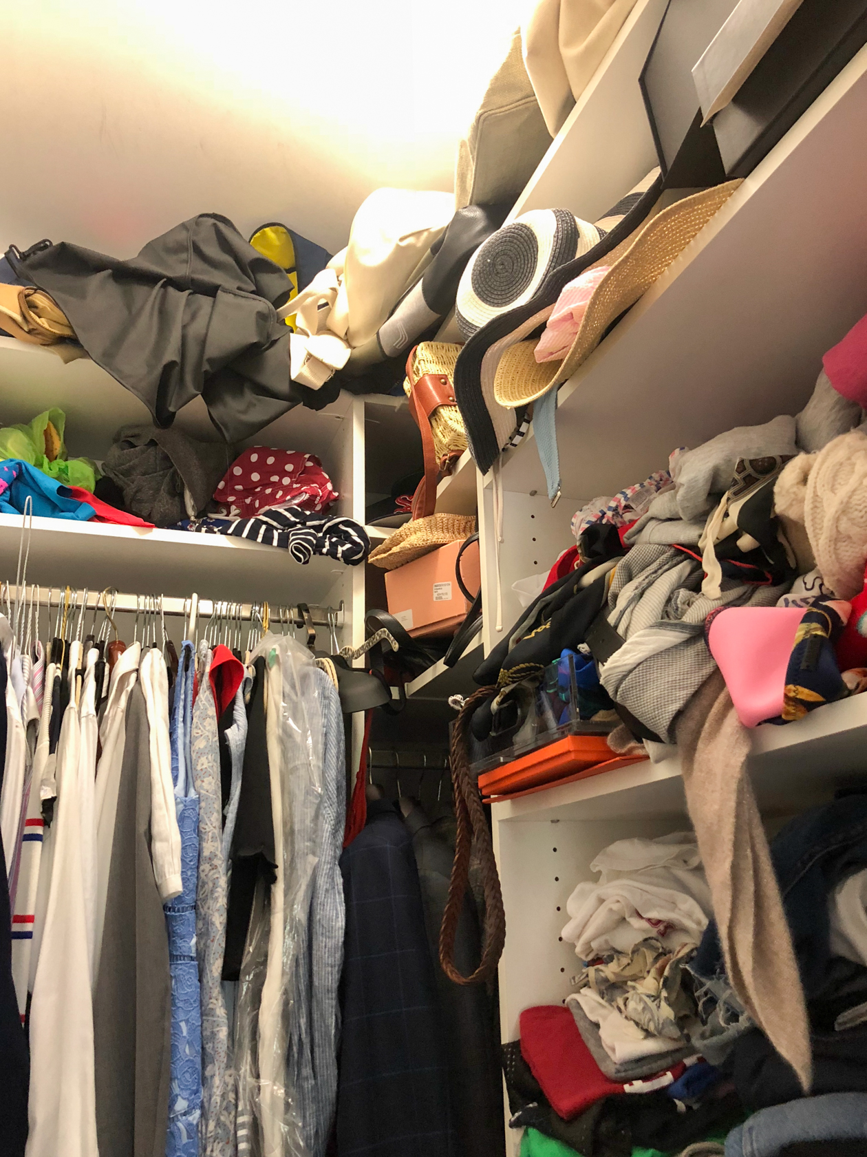 How We Maximized Space in our Small City Closet - Big reveal–Before 