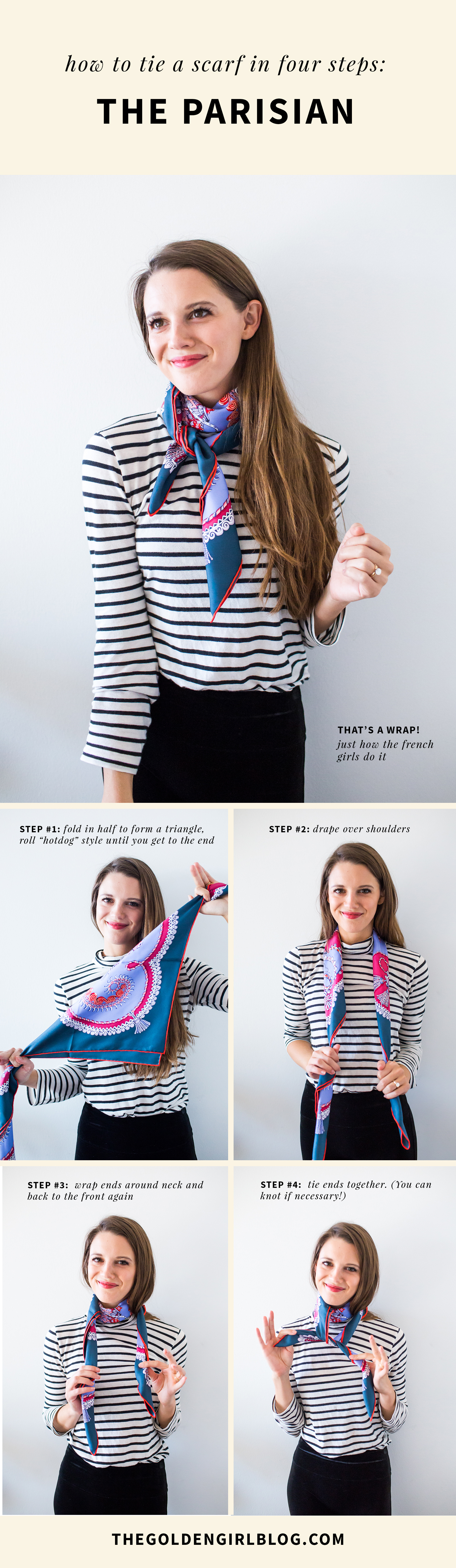 Two Ways to Tie a French Style Scarf