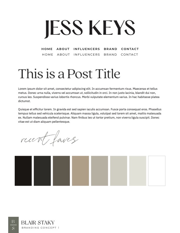 Jess Keys creative and strategic proposal