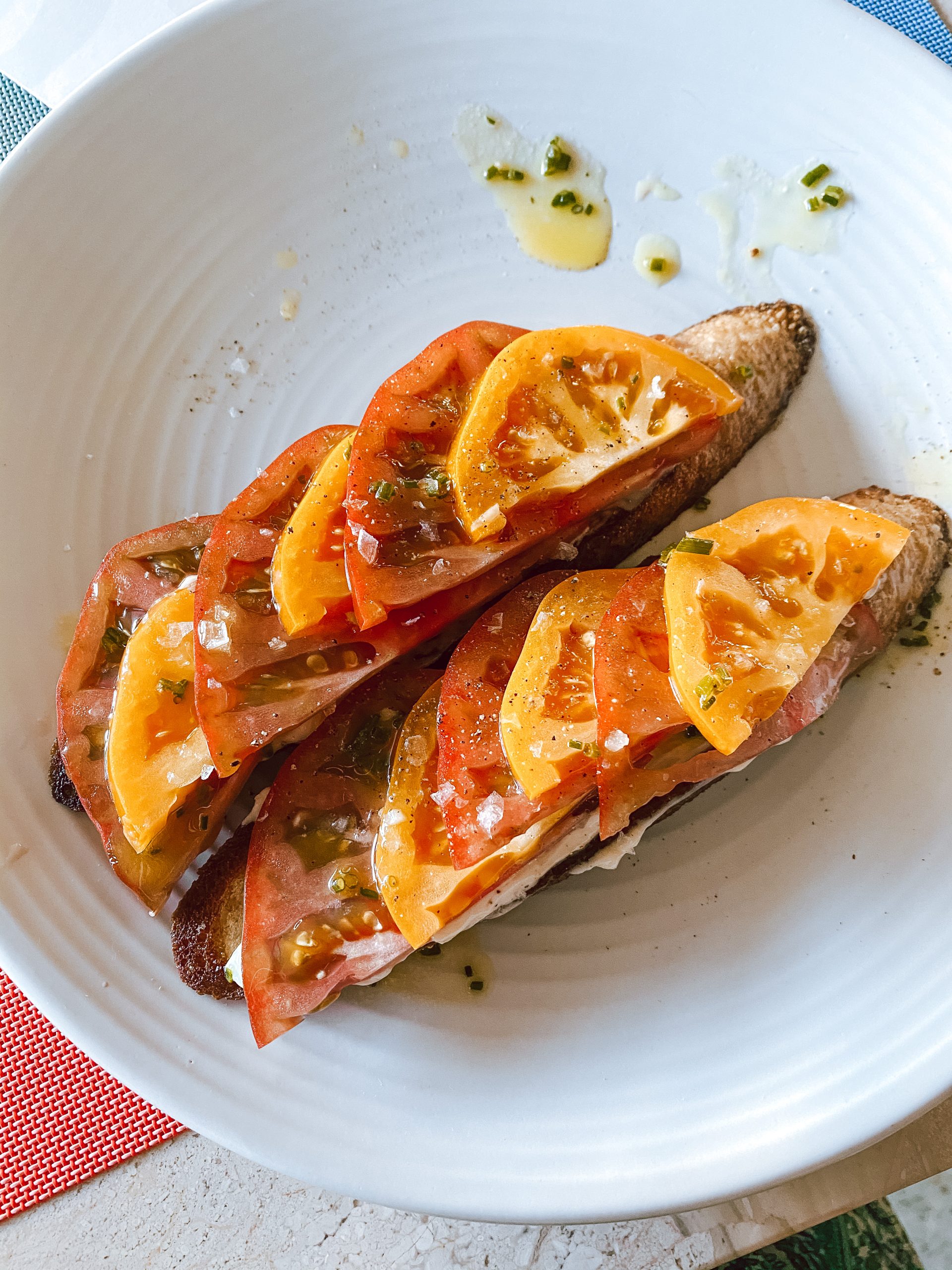 heirloom tomato toast at the Little Palm | Weekend in Charleston Guide